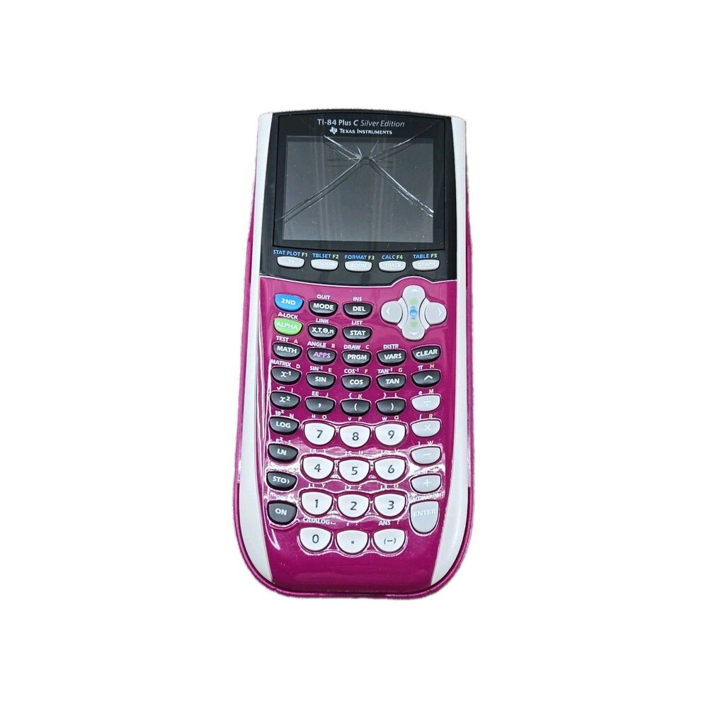 Texas Instruments TI-84 Plus C Silver Edition Graphing Calculator Pink Working